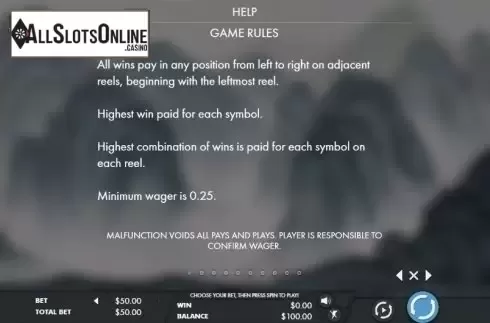 Paytable 1. Opera Of The Masks from Genesis