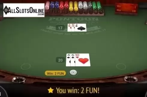 Win Screen. Pontoon (BGaming) from BGAMING