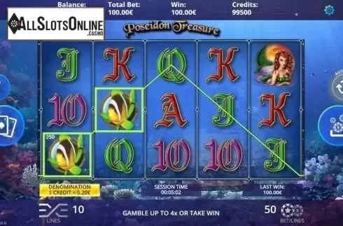 Win Screen. Poseidon Treasure from DLV