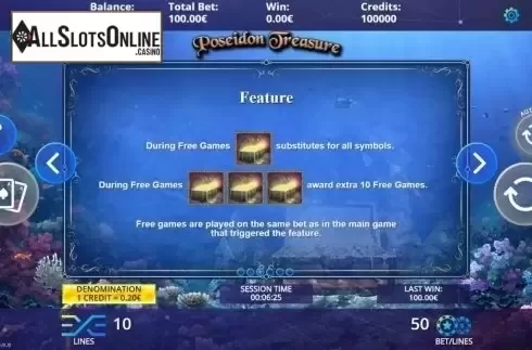 Features. Poseidon Treasure from DLV