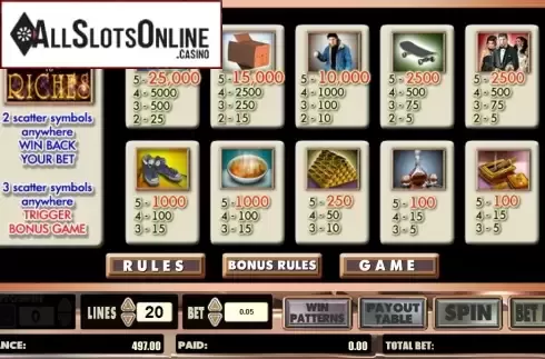 Screen2. Rags to Riches from Amaya