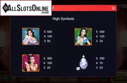 Paytable 2. Sex and Zen (XIN Gaming) from XIN Gaming