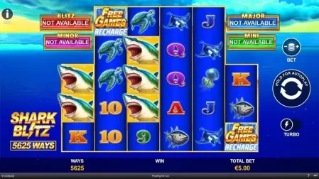 Shark Blitz slot screenshot 1