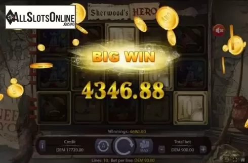Big win screen