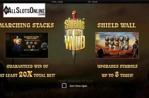 Intro screen. Shields of the Wild from NextGen