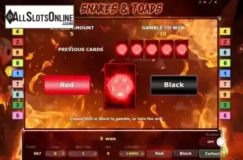Gamble Double Up Risk Game Screen