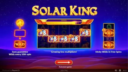 Solar King slot screenshot 2
