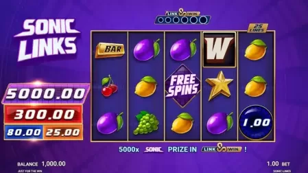 Sonic Links slot screenshot 1