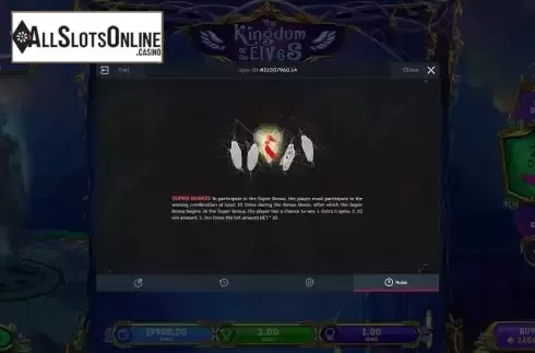 Super Bonus screen