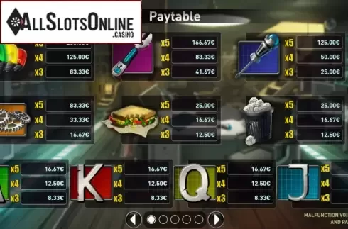 Paytable. Time Lab from R. Franco