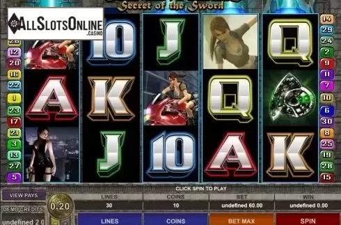 Screen7. Tomb Raider Secret of the Sword from Microgaming