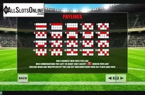 Lines. Top Trumps Football Stars from Playtech