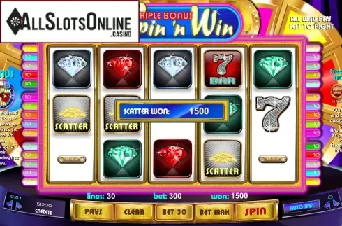 Screen5. Triple Bonus Spin 'n Win from Amaya