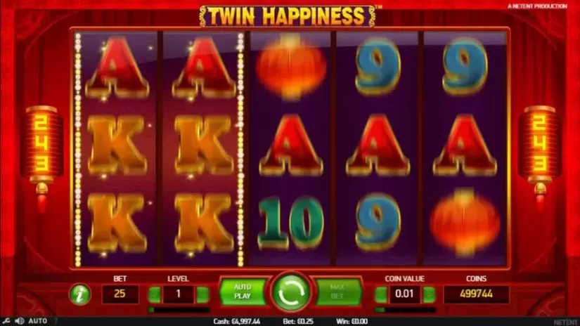 Twin Happiness slot screenshot 3