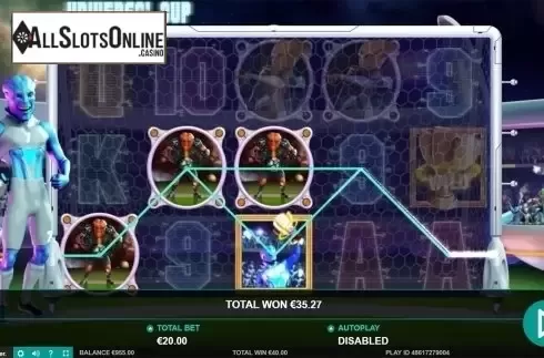 Wild win screen 2. Universal Cup from Leander Games