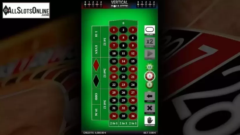 Game Screen 1. Vertical Roulette from GAMING1