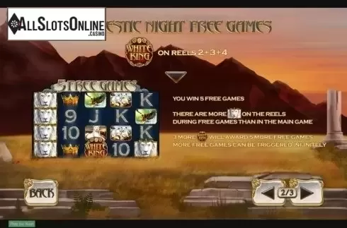 Paytable 2. White King from Playtech