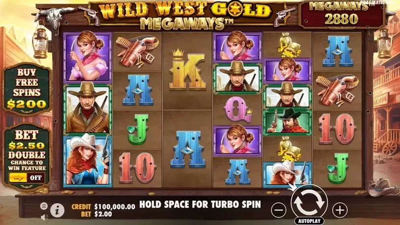Wild West Gold Megaways slot screenshot 1