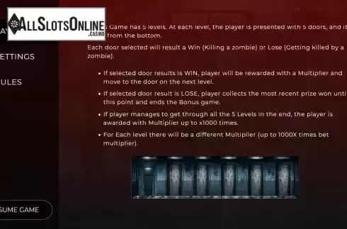 Bonus Game screen 2