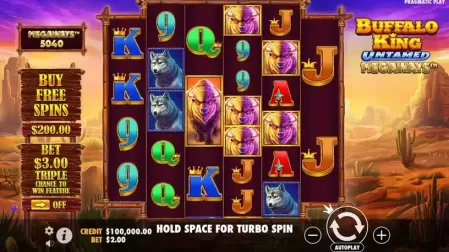 Buffalo King Untamed Megaways slot screenshot 1