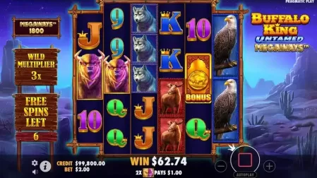 Buffalo King Untamed Megaways slot screenshot 4