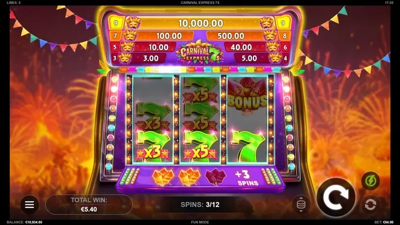 Carnival Express 7s slot screenshot 4