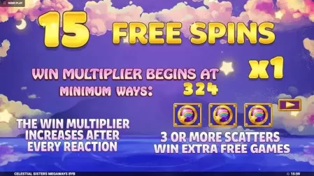 Celestial Sisters Megaways slot screenshot 2