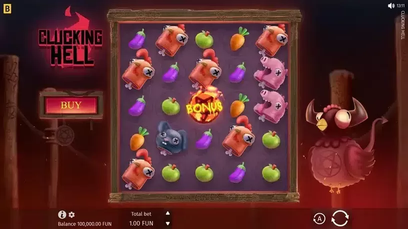 Clucking Hell slot screenshot 1