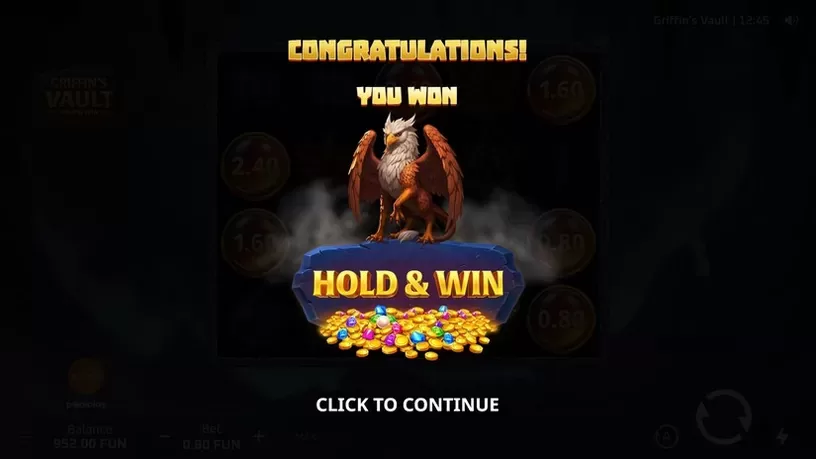 Griffin's Vault slot screenshot 3