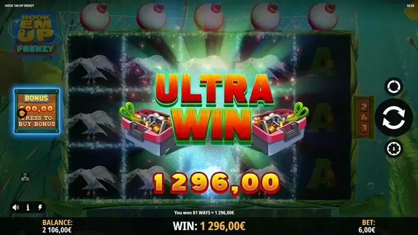 Hook'em Up Frenzy slot screenshot 