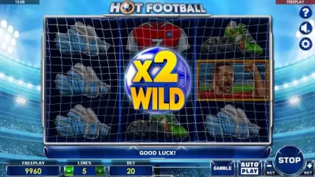 Hot Football slot screenshot 2