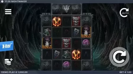 Nightmaker slot screenshot 1