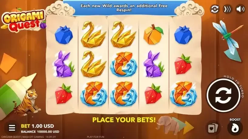 Origami Quest slot screenshot 