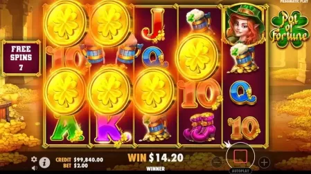 Pot of Fortune slot screenshot 4