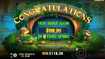 Pot of Fortune slot screenshot 5