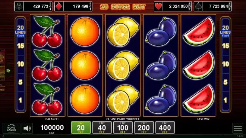 20 Super Hot slot screenshot 