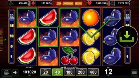 20 Super Hot slot screenshot 3
