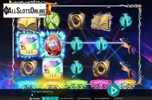 Free spins screen. Amazing Alchemist from Leander Games
