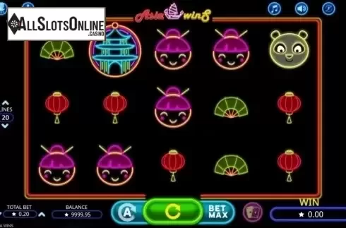 Game Workflow screen. Asia Wins from Booming Games