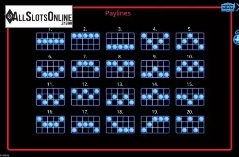 Paytable 2. Asia Wins from Booming Games