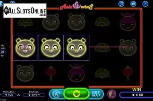 Win screen. Asia Wins from Booming Games