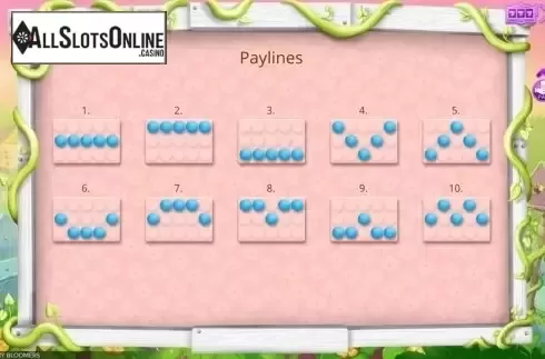 Paylines. Baby Bloomers from Booming Games