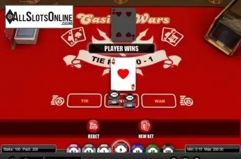 Game Screen. Casino Wars (1X2gaming) from 1X2gaming