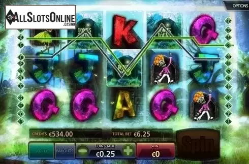 Bonus game win screen. Dancin' Zombies from BetConstruct