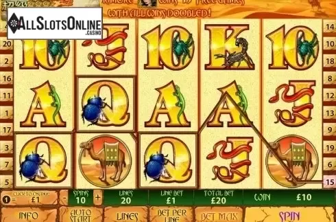 Win screen. Desert Treasure II from Playtech
