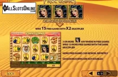 Paytable 3. Desert Treasure II from Playtech