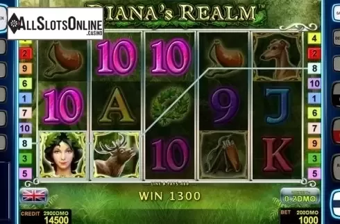 Game workflow 2. Dianas Realm Deluxe from Novomatic