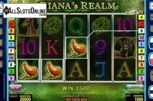 Game workflow . Dianas Realm Deluxe from Novomatic