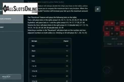 Rules 2. European Roulette (Woohoo) from Woohoo