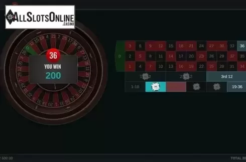 Win Screen. European Roulette (Woohoo) from Woohoo